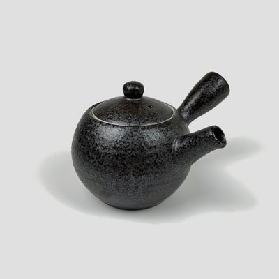 Close up of a maru Japanese teapot.