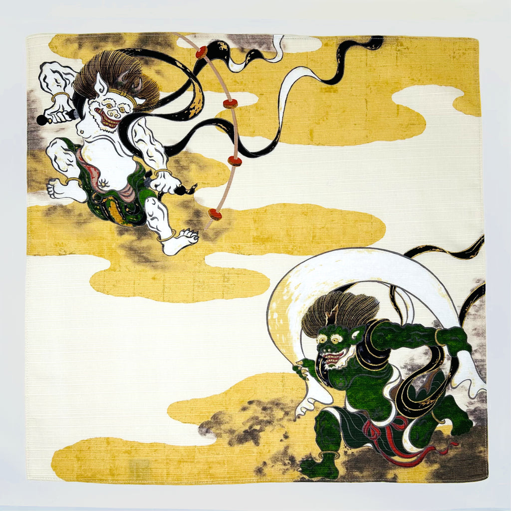 Ukiyo-e Furoshiki - Raijin and Fujin (Gods of Thunder and Wind