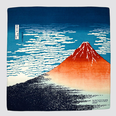 Furoshiki in the pattern of "Fine Wind, Clear Morning (Red Fuji)"