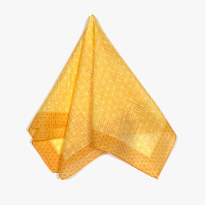 A light bandana - hemp leaves pulled in the center and splayed.