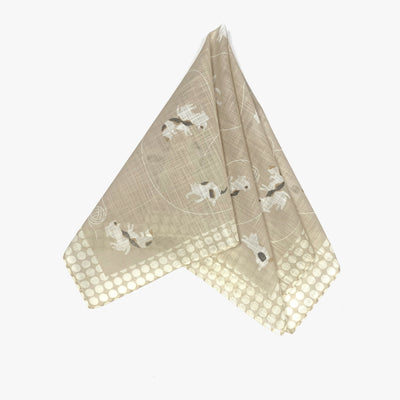 A light bandana - cats pulled in the center and splayed.