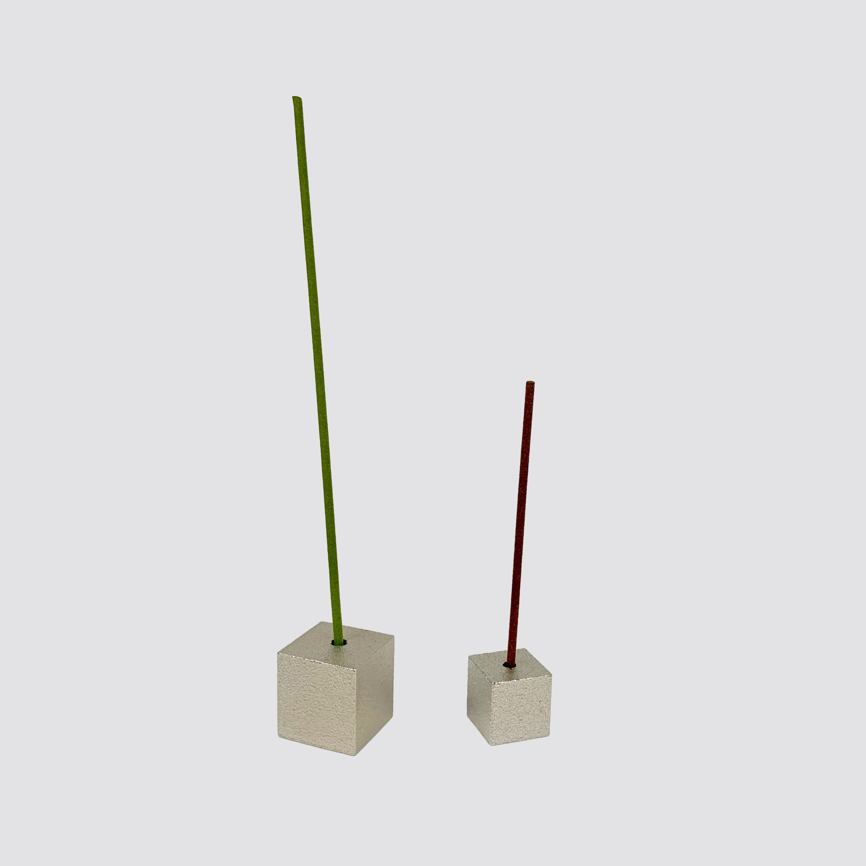 Brass Cube Incense Holder - Silver – ombrato